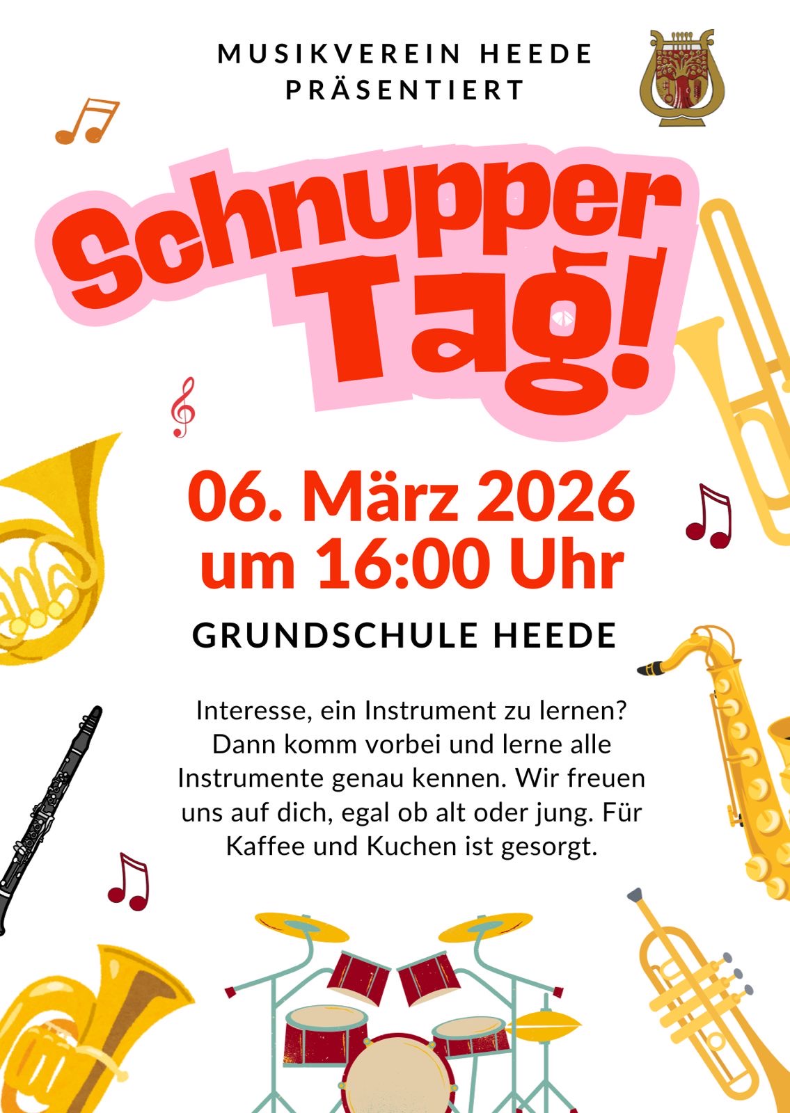 Schnuppernachmittag 2026 – Instrumente erleben